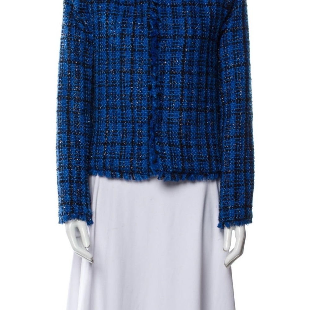 Alice + Olivia Vibrant Blue Textured Blazer